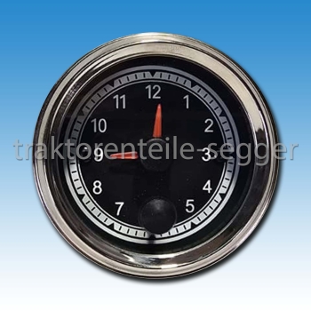 Einbau - Uhr elektrisch 12 V schwarz
